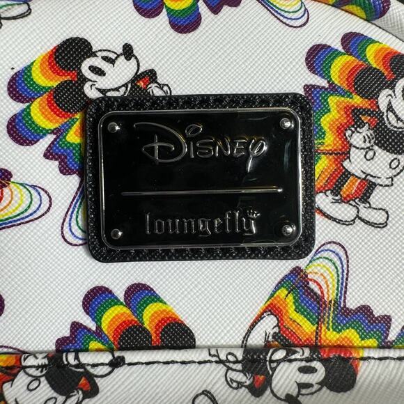 Disney Loungefly Mickey Mouse Mini Backpack Rainbow Pride  Loungefly Disney Mickey Mouse Rainbow Pride Mini Backpack